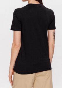 CALVIN KLEIN JEANS – T-Shirt Donna Regular con Logo Sfumato Nero