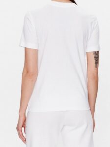CALVIN KLEIN JEANS – T-Shirt Donna Regular con Logo Sfumato Bianco