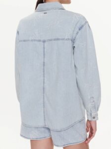 ARMANI EXCHANGE – Camicia Donna Casual Bottoni a Pressione Indigo Denim