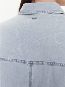 ARMANI EXCHANGE – Camicia Donna Casual Bottoni a Pressione Indigo Denim