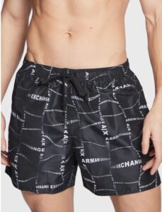 ARMANI EXCHANGE – Costume Uomo Pantaloncini da Bagno Nero/Distort Allow