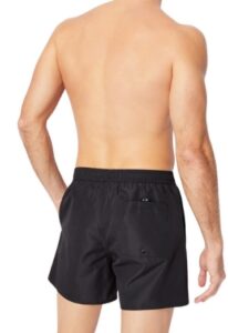 ARMANI EXCHANGE – Costume Uomo Pantaloncini da Bagno Applicazione Logo su Sfondo Black Nero