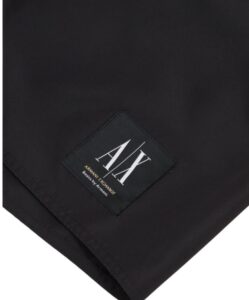 ARMANI EXCHANGE – Costume Uomo Pantaloncini da Bagno Applicazione Logo su Sfondo Black Nero