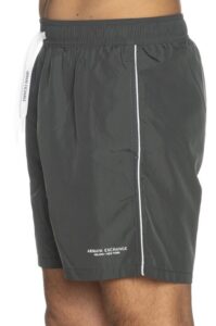 ARMANI EXCHANGE – Costume Uomo Beachwear con Logo a Contrasto Verde Abete