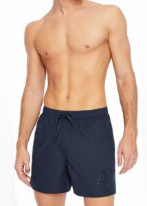 ARMANI EXCHANGE – Costume Uomo Pantaloncini da Bagno Applicazione Logo Blu Navy