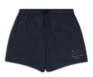 ARMANI EXCHANGE – Costume Uomo Pantaloncini da Bagno Applicazione Logo Blu Navy