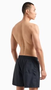 ARMANI EXCHANGE – Costume Uomo Boxer da Mare in Tessuto con Logo Nero
