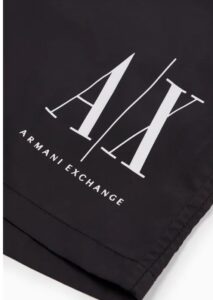 ARMANI EXCHANGE – Costume Uomo Boxer da Mare in Tessuto con Logo Nero