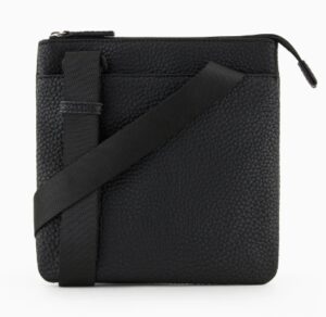 ARMANI EXCHANGE – Crossbody Bag Uomo/Donna Piatta con Tasca Esterna Nero