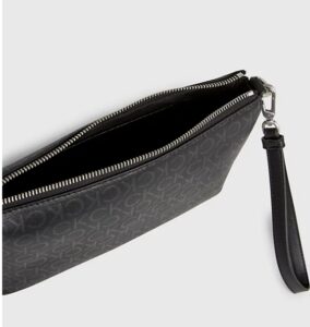 CALVIN KLEIN – Astuccio Unisex da Bagno con Logo Monogram All-Over Nero