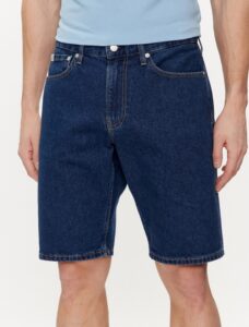 CALVIN KLEIN JEANS – Pantaloncini di Jeans Uomo Regular in Cotone Denim Dark