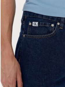 CALVIN KLEIN JEANS – Pantaloncini di Jeans Uomo Regular in Cotone Denim Dark
