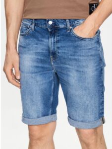 CALVIN KLEIN JEANS – Pantaloncini di Jeans Uomo Slim Short Denim Medium