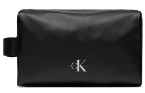 CALVIN KLEIN JEANS – Pochette Unisex Monogram Soft Washbag Nero