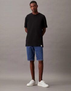CALVIN KLEIN JEANS – Pantaloncini di Jeans Uomo Taglio Regular Denim Dark