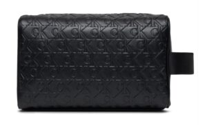 CALVIN KLEIN JEANS – Pochette Unisex Logo Print Washbag Nero