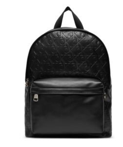 CALVIN KLEIN JEANS – Zaino Uomo Monogram Soft Campus Bp40 Aop Nero