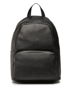 CALVIN KLEIN – Zaino Uomo Monogram Soft Campus Logo Ripetuto Nero