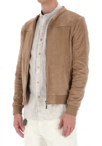 OVER/D – Giubbotto Uomo Modello Biker Eco-Danetto Beige