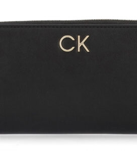 CALVIN KLEIN – Portafoglio Donna Re-Lock Z/A Wallet Lg Nero