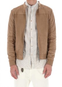 OVER/D – Giubbotto Uomo Modello Biker Eco-Danetto Beige