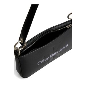 CALVIN KLEIN – Borsa da Spalla Donna Ecopelle Liscia Nero