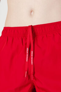 ARMANI EXCHANGE – Costume Uomo Boxer da Mare in Tessuto con Logo Rosso