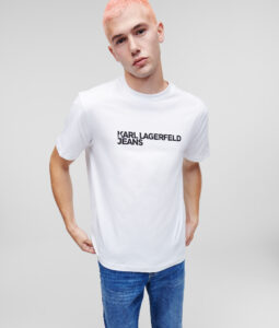 KARL LAGERFELD – T-Shirt Uomo con Logo Bianco