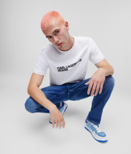 KARL LAGERFELD – T-Shirt Uomo con Logo Bianco