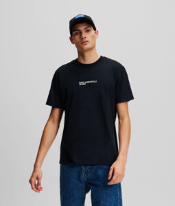 KARL LAGERFELD – T-Shirt Uomo Maniche Corte con Logo KLJ Nero