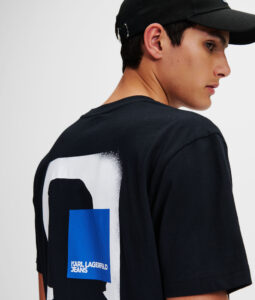 KARL LAGERFELD – T-Shirt Uomo Maniche Corte con Logo KLJ Nero