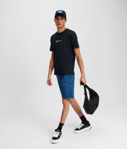 KARL LAGERFELD – T-Shirt Uomo Maniche Corte con Logo KLJ Nero