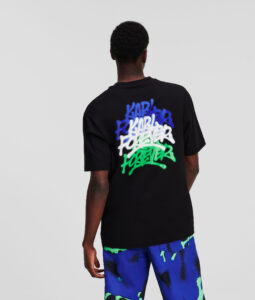 KARL LAGERFELD – T-Shirt Uomo Crapule2000 con Taschino Nero