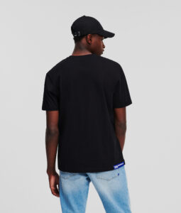 KARL LAGERFELD – T-Shirt Uomo Monogram Goffrato Nero