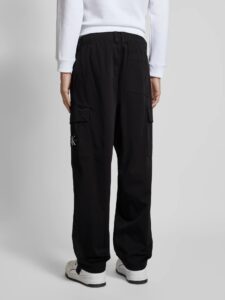 CALVIN KLEIN – Pantaloni Uomo Cargo in Twill di Cotone Nero