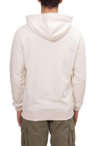 CALVIN KLEIN JEANS – Felpa Uomo con Cappuccio in Spugna di Cotone con Stemma Bianco