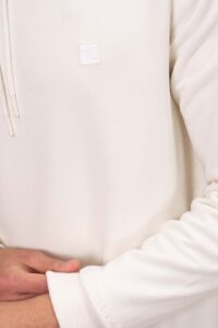 CALVIN KLEIN JEANS – Felpa Uomo con Cappuccio in Spugna di Cotone con Stemma Bianco