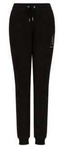 ARMANI EXCHANGE – Pantaloni Donna Jogger in Tessuto French Terry Nero Gold