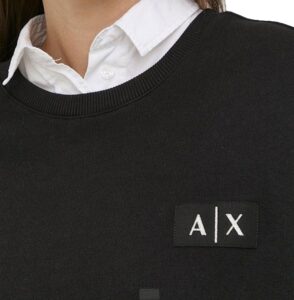 ARMANI EXCHANGE – Felpa Donna Loose Fit Nero