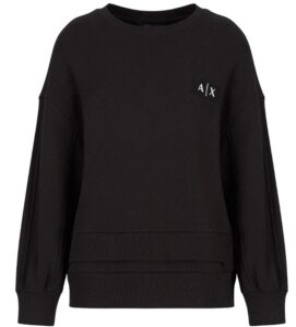 ARMANI EXCHANGE – Felpa Donna Loose Fit Nero