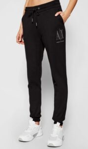 ARMANI EXCHANGE – Pantaloni Donna Jogger in Tessuto French Terry Nero White