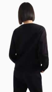 ARMANI EXCHANGE – Felpa Donna in Tessuto French Terry Nero