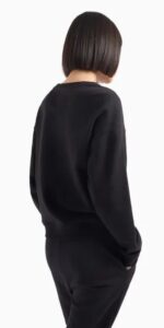 ARMANI EXCHANGE – Felpa Donna in Tessuto French Terry Icon Project Nero