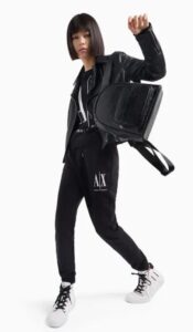 ARMANI EXCHANGE – Felpa Donna in Tessuto French Terry Icon Project Nero