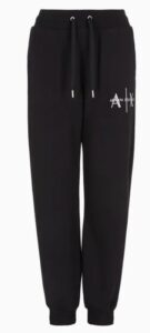 ARMANI EXCHANGE – Pantaloni Donna Jogger in Spugna e Cotone Biologico Nero