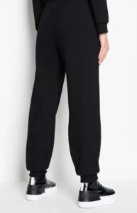 ARMANI EXCHANGE – Pantaloni Donna Jogger in Spugna e Cotone Biologico Nero