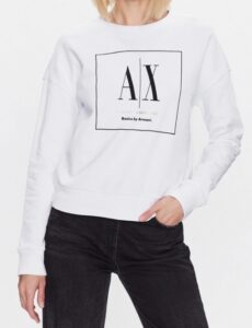 ARMANI EXCHANGE – Felpa Donna Slip On Optic Bianco