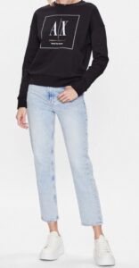 ARMANI EXCHANGE – Felpa Donna Slip On Optic Nero