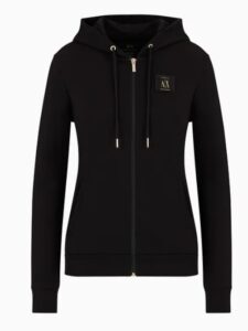 ARMANI EXCHANGE – Felpa Donna con Zip Sweatshirt Nero