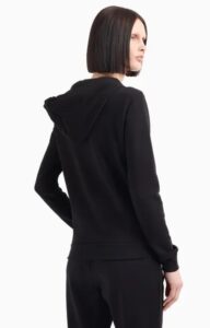 ARMANI EXCHANGE – Felpa Donna con Zip Sweatshirt Nero